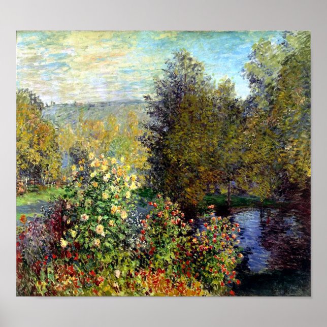 Canto do Jardim por Monet Impressão (Frente)