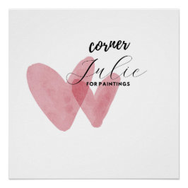 Canto Julie – Impressão de Arte Coração Elegante