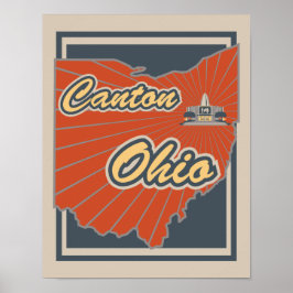 Canton, Ohio Art Impressão - Poster de viagens