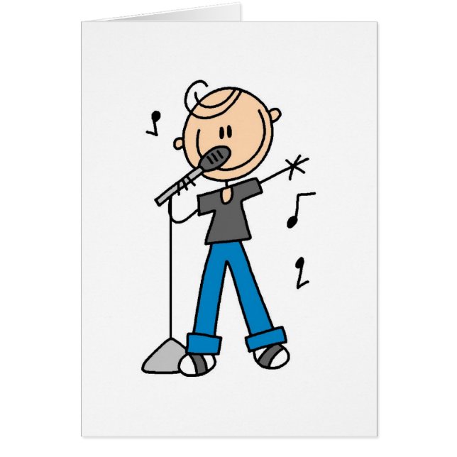 Cantor da estrela no cartão do microfone (Frente)