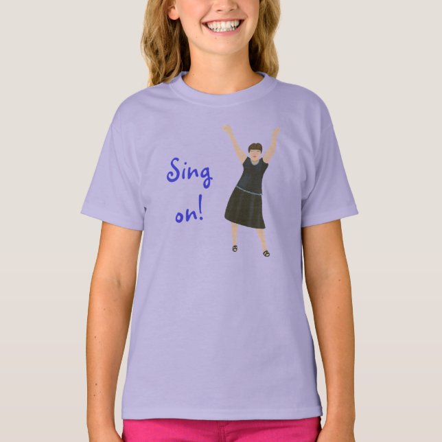 Cantora feminina, Sing On, Camisetas de karaokê pa (Frente)