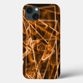 Cantos quadrados e pontos laranja "neon"