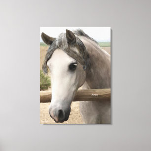 Canvas 24" da arte do retrato do cavalo x 18",