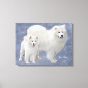 Canvas 24X18 da arte do Samoyed "