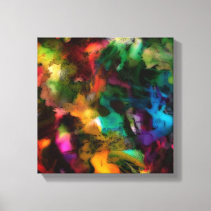 Canvas abstratas coloridas - 12" X12 "