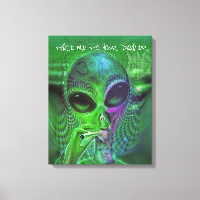 CANVAS alienígena GRAFITE LEVE-ME AO SEU RETRO DE  (Frente)
