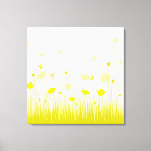 Canvas amarela de papilas
