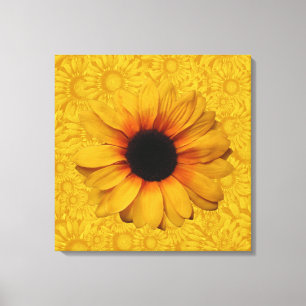 Canvas amarelas bonitas dos girassóis
