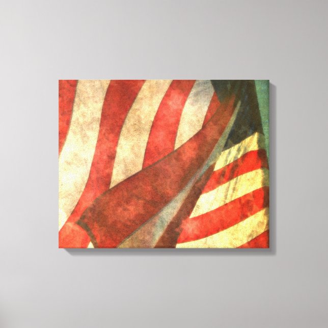 Canvas American Flag (4 painéis) (Frente)