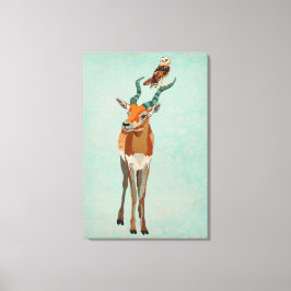 Canvas Antelope Owl
