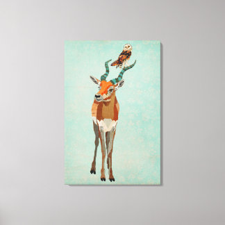 Canvas Antelope Owl