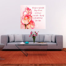 Canvas Art Pink Roses Helen Keller Dizendo