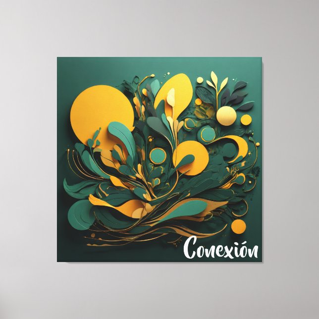 Canvas Arte Abstracto Biodiversidad Viva Conexión (Frente)