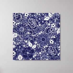 Canvas AZUL das Belezas Botânicas
