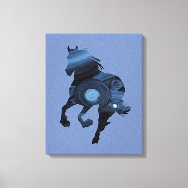 Canvas azul de cavalo (Frente)