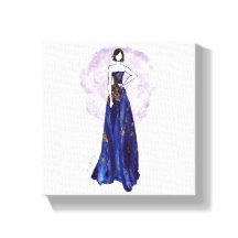 Canvas azul e Dourada