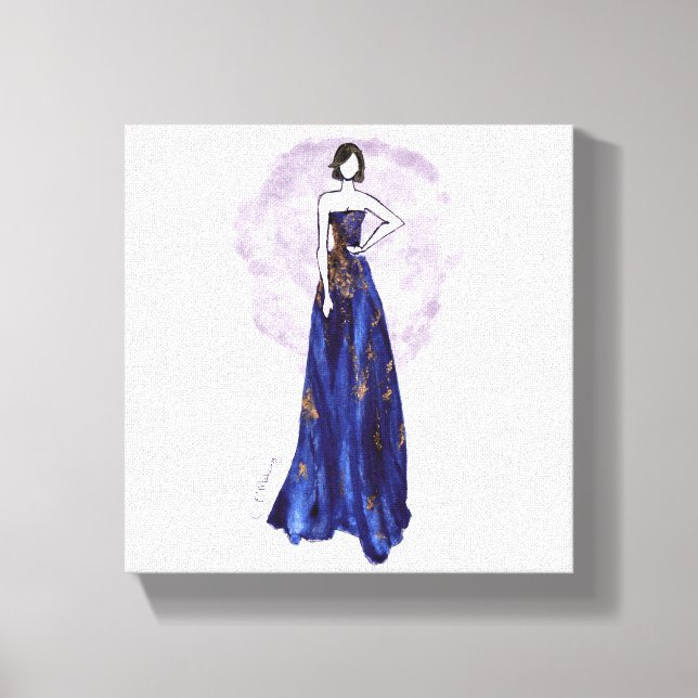 Canvas azul e Dourada (Frente)