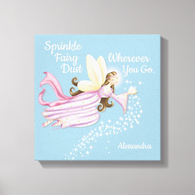 Canvas Azul Fada Mágica (Frente)