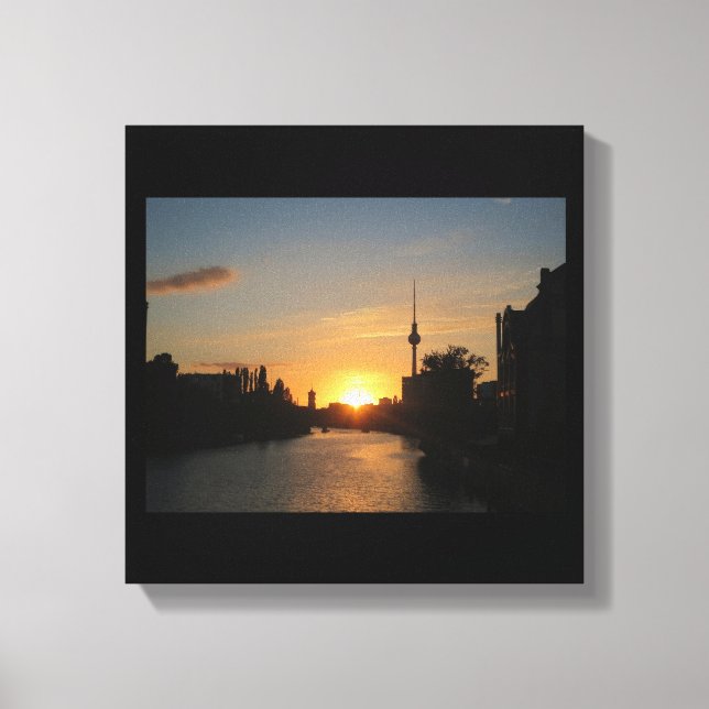 Canvas Berlim Alemanha Skyline Night Fernsehturm (Frente)