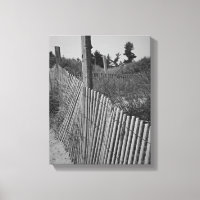Canvas Black and White Beach