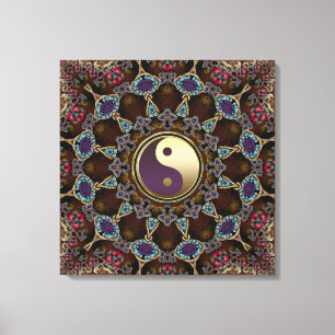 Canvas Bohemian Tapeçaria Yin Yang