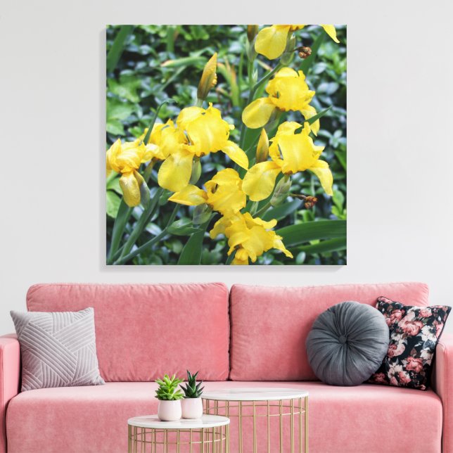 Canvas bonito do Jardim Flor Íris Amarelo (Insitu(Sala de estar))