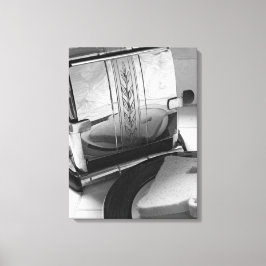 Canvas branca e preta do Vintage Toaster