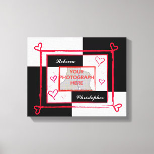 Canvas brancas e vermelhas pretas modernas do