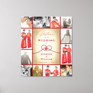 Canvas chinesas da foto do casamento do nó dobro