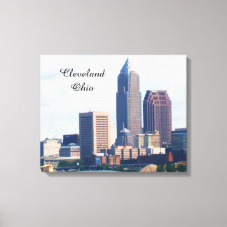 CANVAS CLEVELAND OHIO SKYLINE