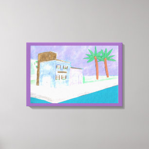 Canvas com cena das caraíbas