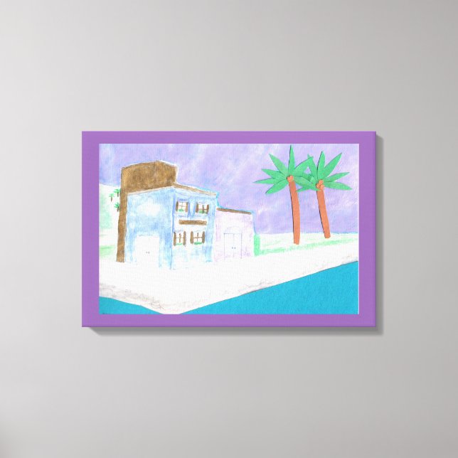 Canvas com Cena de Caribe (Frente)