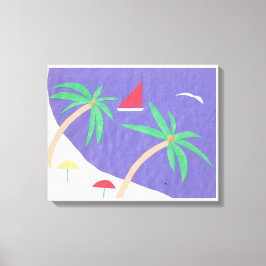 Canvas com cena de praia