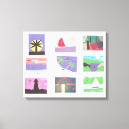 Canvas com Cenas Coloridas