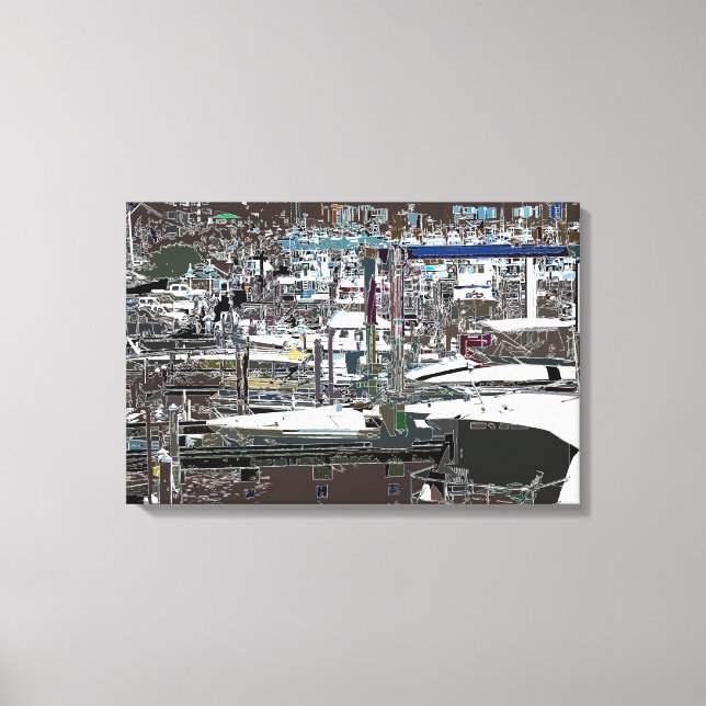 Canvas com imagem abstrata Marina (Frente)