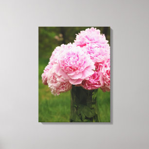 Canvas cor-de-rosa do buquê da peônia