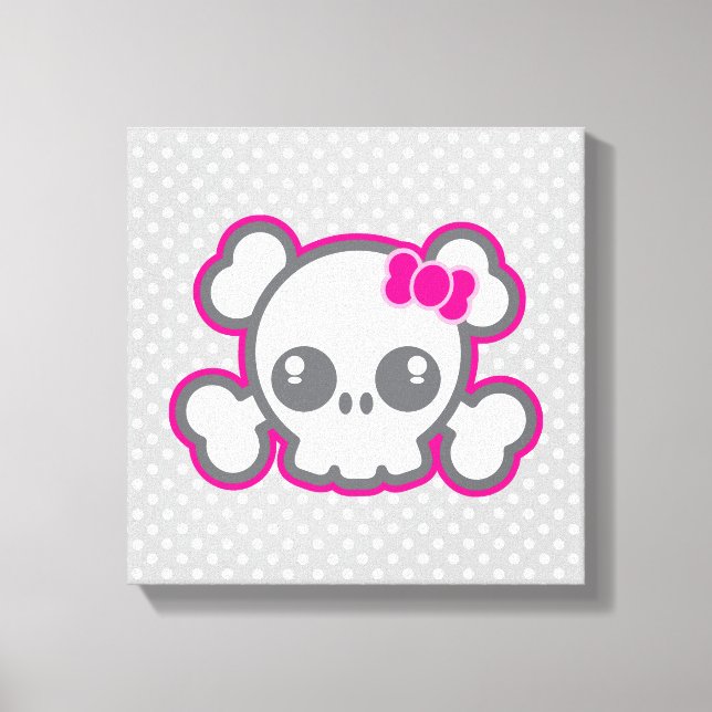 Canvas Crônica de Fita Rosa de Kawaii (Frente)