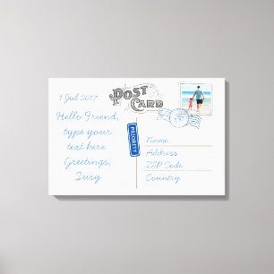 Canvas customizáveis da parte traseira do cartão