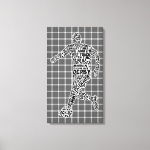 Canvas da Caixa de Tipografia do Jogador de Futebo