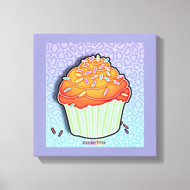 Canvas da Galeria de Cupcakes de Pêssego (Frente)