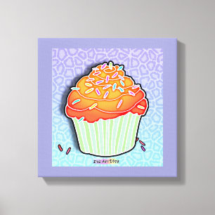 Canvas da galeria do cupcake do pêssego