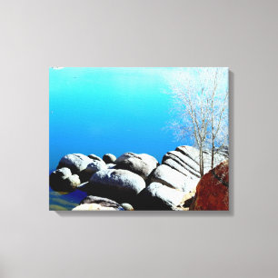 Canvas da linha costeira do lago Watson