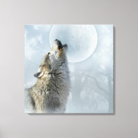 Canvas da Lua Azul do Lobo