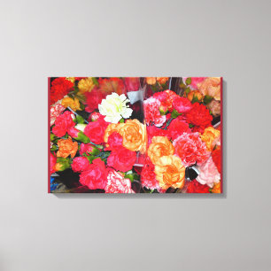 Canvas da mistura da flor do cravo