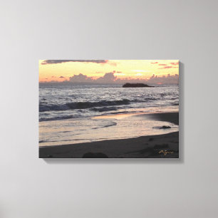 Canvas da praia do por do sol