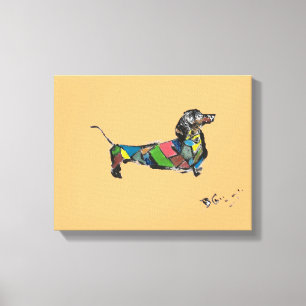 Canvas Dachshund em muitos tamanhos diferentes