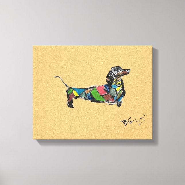 Canvas Dachshund em muitos tamanhos diferentes (Frente)
