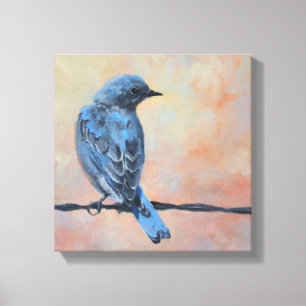 Canvas das belas artes do Bluebird da montanha
