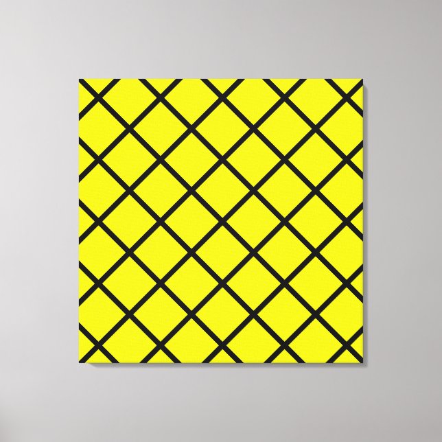 Canvas das Linhas Cruzadas de Crise Preta Amarelo (Frente)