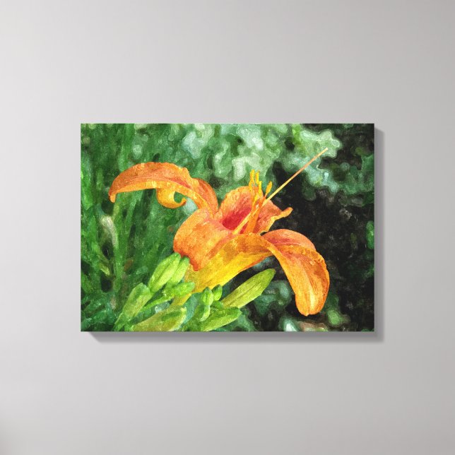Canvas Daylily Watercolor (Frente)